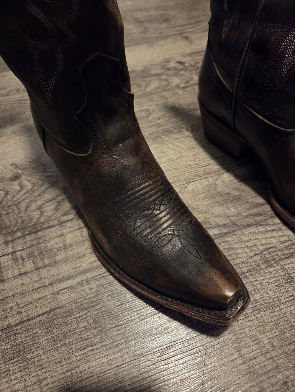 Freebird Woodland Classic Western Leather Cowboy Boots - Black Sz 9 - Picture 11 of 13